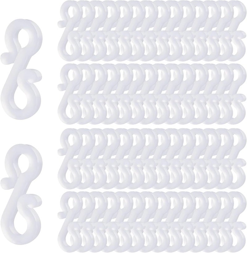 Doratale 100 Pcs Christmas Light Clips, Gutter Hanger Hooks Outdoor Holiday Light Clips S Clips for Christmas Indoor Outdoor Decoration String Lights, Rope Lights, Weatherproof Outdoor Mini Lights Clips - Image 1